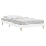 White engineered wood bed frame 100x200 cm by vidaXL, Beds and slatted bases - Ref: Foro24-832053, Price: 96,99 €, Discount: %