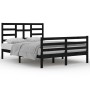 Black solid wood bed frame 140x200 cm by vidaXL, Beds and slatted bases - Ref: Foro24-3105864, Price: 157,18 €, Discount: %