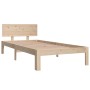 Estructura de cama de madera maciza de pino 90x200 cm de vidaXL, Camas y somieres - Ref: Foro24-810480, Precio: 78,47 €, Desc...