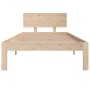 Estructura de cama de madera maciza de pino 90x200 cm de vidaXL, Camas y somieres - Ref: Foro24-810480, Precio: 78,47 €, Desc...