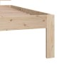 Estructura de cama de madera maciza de pino 90x200 cm de vidaXL, Camas y somieres - Ref: Foro24-810480, Precio: 78,47 €, Desc...