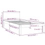 Estructura de cama de madera maciza de pino 90x200 cm de vidaXL, Camas y somieres - Ref: Foro24-810480, Precio: 78,47 €, Desc...