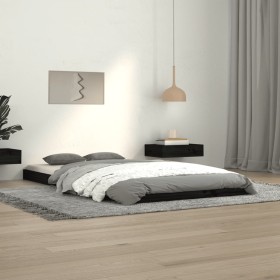 Estructura de cama madera maciza de pino negro 100x200 cm de vidaXL, Camas y somieres - Ref: Foro24-823458, Precio: 86,31 €, ...