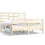 Estructura de cama madera maciza 150x200 cm de vidaXL, Camas y somieres - Ref: Foro24-3105865, Precio: 141,42 €, Descuento: %