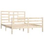 Estructura de cama madera maciza 150x200 cm de vidaXL, Camas y somieres - Ref: Foro24-3105865, Precio: 141,42 €, Descuento: %