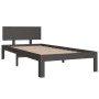 Estructura de cama madera maciza de pino gris 90x200 cm de vidaXL, Camas y somieres - Ref: Foro24-810482, Precio: 130,63 €, D...