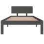 Estructura de cama madera maciza de pino gris 90x200 cm de vidaXL, Camas y somieres - Ref: Foro24-810482, Precio: 130,63 €, D...