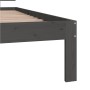 Estructura de cama madera maciza de pino gris 90x200 cm de vidaXL, Camas y somieres - Ref: Foro24-810482, Precio: 130,63 €, D...