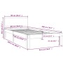 Estructura de cama madera maciza de pino gris 90x200 cm de vidaXL, Camas y somieres - Ref: Foro24-810482, Precio: 130,63 €, D...