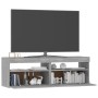 Mueble de TV con luces LED gris Sonoma 120x35x40 cm de vidaXL, Muebles TV - Ref: Foro24-815673, Precio: 76,39 €, Descuento: %