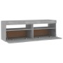 TV cabinet with LED lights Sonoma gray 120x35x40 cm by vidaXL, TV Furniture - Ref: Foro24-815673, Price: 76,13 €, Discount: %