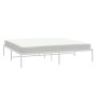 Estructura de cama de metal blanco 193x203 cm de vidaXL, Camas y somieres - Ref: Foro24-350919, Precio: 89,99 €, Descuento: %