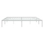 Estructura de cama de metal blanco 193x203 cm de vidaXL, Camas y somieres - Ref: Foro24-350919, Precio: 89,99 €, Descuento: %