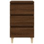 Bedside table 2 units oak brown wooden legs 40x35x69 cm by vidaXL, Nightstands - Ref: Foro24-813139, Price: 90,37 €, Discount: %