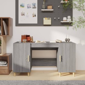 Sonoma gray plywood desk 140x50x75 cm by vidaXL, Desks - Ref: Foro24-817550, Price: 106,99 €, Discount: %