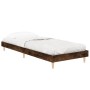 Estructura de cama madera de ingeniería roble humo 75x190 cm de vidaXL, Camas y somieres - Ref: Foro24-832106, Precio: 75,90 ...