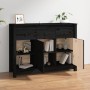 Sideboard aus massivem schwarzem Kiefernholz, 100 x 35 x 74 cm von vidaXL, Sideboards - Ref: Foro24-814558, Preis: 123,99 €, ...