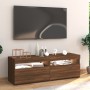 Mueble de TV con luces LED marrón roble 120x35x40 cm de vidaXL, Muebles TV - Ref: Foro24-815674, Precio: 73,80 €, Descuento: %