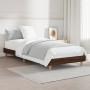 Estructura de cama madera de ingeniería roble marrón 75x190 cm de vidaXL, Camas y somieres - Ref: Foro24-832108, Precio: 70,6...