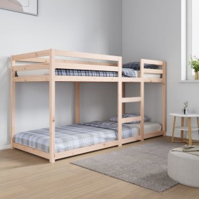 Solid pine wood bunk bed 80x200 cm by vidaXL, Beds and slatted bases - Ref: Foro24-821649, Price: 153,77 €, Discount: %