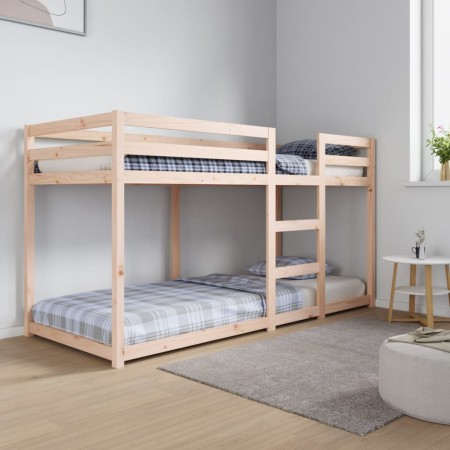 Solid pine wood bunk bed 80x200 cm by vidaXL, Beds and slatted bases - Ref: Foro24-821649, Price: 154,72 €, Discount: %