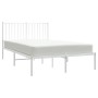 Metal bed frame with white headboard 120x200 cm by vidaXL, Beds and slatted bases - Ref: Foro24-350929, Price: 84,94 €, Disco...