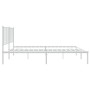 Metal bed frame with white headboard 120x200 cm by vidaXL, Beds and slatted bases - Ref: Foro24-350929, Price: 84,94 €, Disco...