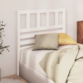 Solid white pine wood bed headboard 106x4x100 cm by vidaXL, Headboards and footboards - Ref: Foro24-814130, Price: 41,99 €, D...