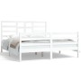 Estructura de cama de madera maciza blanca 160x200 cm de vidaXL, Camas y somieres - Ref: Foro24-3105871, Precio: 139,99 €, De...