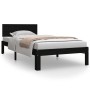 Estructura de cama madera maciza de pino negro 90x200 cm de vidaXL, Camas y somieres - Ref: Foro24-810484, Precio: 130,99 €, ...