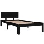 Estructura de cama madera maciza de pino negro 90x200 cm de vidaXL, Camas y somieres - Ref: Foro24-810484, Precio: 130,99 €, ...