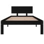 Estructura de cama madera maciza de pino negro 90x200 cm de vidaXL, Camas y somieres - Ref: Foro24-810484, Precio: 130,99 €, ...