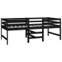 Medium-high bed solid black pine wood 90x200 cm by vidaXL, Beds and slatted bases - Ref: Foro24-806979, Price: 165,12 €, Disc...