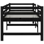 Medium-high bed solid black pine wood 90x200 cm by vidaXL, Beds and slatted bases - Ref: Foro24-806979, Price: 165,12 €, Disc...