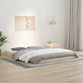 Estructura de cama de madera maciza de pino 160x200 cm de vidaXL, Camas y somieres - Ref: Foro24-823434, Precio: 106,64 €, De...