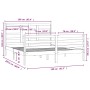 Estructura de cama de madera maciza blanca 160x200 cm de vidaXL, Camas y somieres - Ref: Foro24-3105871, Precio: 139,99 €, De...