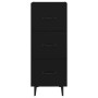 Aparador de madera contrachapada negro 34,5x34x90 cm de vidaXL, Aparadores - Ref: Foro24-812349, Precio: 71,09 €, Descuento: %