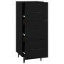 Aparador de madera contrachapada negro 34,5x34x90 cm de vidaXL, Aparadores - Ref: Foro24-812349, Precio: 71,09 €, Descuento: %