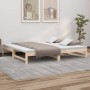 Removable sofa bed solid pine wood 2x(100x200) cm by vidaXL, Beds and slatted bases - Ref: Foro24-823399, Price: 129,25 €, Di...