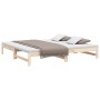 Removable sofa bed solid pine wood 2x(100x200) cm by vidaXL, Beds and slatted bases - Ref: Foro24-823399, Price: 129,25 €, Di...