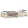 Removable sofa bed solid pine wood 2x(100x200) cm by vidaXL, Beds and slatted bases - Ref: Foro24-823399, Price: 129,25 €, Di...