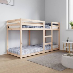 Solid pine wood bunk bed 75x190 cm by vidaXL, Beds and slatted bases - Ref: Foro24-821659, Price: 139,65 €, Discount: %