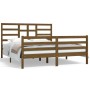 Estructura de cama madera maciza marrón miel 160x200 cm de vidaXL, Camas y somieres - Ref: Foro24-3105873, Precio: 167,99 €, ...