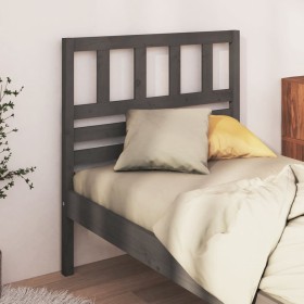 Solid gray pine wood bed headboard 106x4x100 cm by vidaXL, Headboards and footboards - Ref: Foro24-814131, Price: 38,99 €, Di...