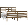 Estructura de cama madera maciza marrón miel 160x200 cm de vidaXL, Camas y somieres - Ref: Foro24-3105873, Precio: 167,25 €, ...