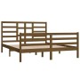 Estructura de cama madera maciza marrón miel 160x200 cm de vidaXL, Camas y somieres - Ref: Foro24-3105873, Precio: 167,25 €, ...