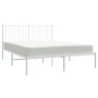 Estructura de cama con cabecero metal blanca 140x200 cm de vidaXL, Camas y somieres - Ref: Foro24-350932, Precio: 85,11 €, De...