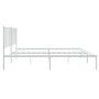 Estructura de cama con cabecero metal blanca 140x200 cm de vidaXL, Camas y somieres - Ref: Foro24-350932, Precio: 85,11 €, De...