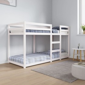 Solid white pine wood bunk bed 75x190 cm by vidaXL, Beds and slatted bases - Ref: Foro24-821660, Price: 151,99 €, Discount: %