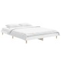 White engineered wood bed frame 135x190 cm by vidaXL, Beds and slatted bases - Ref: Foro24-832077, Price: 120,33 €, Discount: %